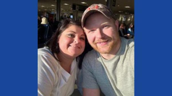 A man and a women pictured close together